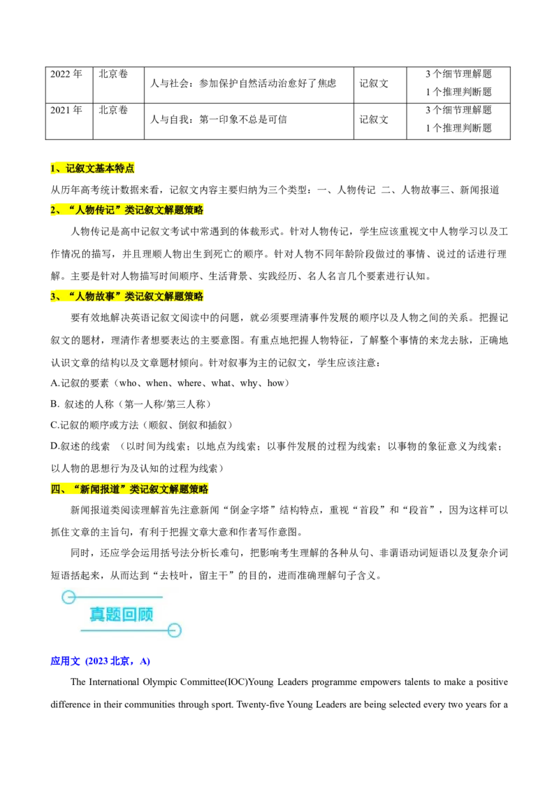 押北京卷第21-27题阅读理解（A,B篇）（原卷版）_3.2025英语总复习_2024年新高考资料_5.2024三轮冲刺_备战2024年高考英语临考题号押题（北京专用）32273029