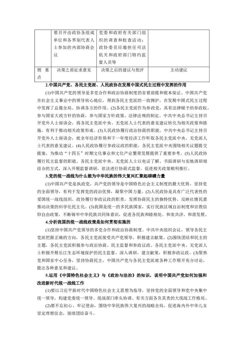 第06课我国的基本政治制度（讲义）（原卷版）_8.2025政治总复习_2024年新高考资料_1.2024一轮复习_2024年高考政治一轮复习讲练测（新教材新高考）_必修3
