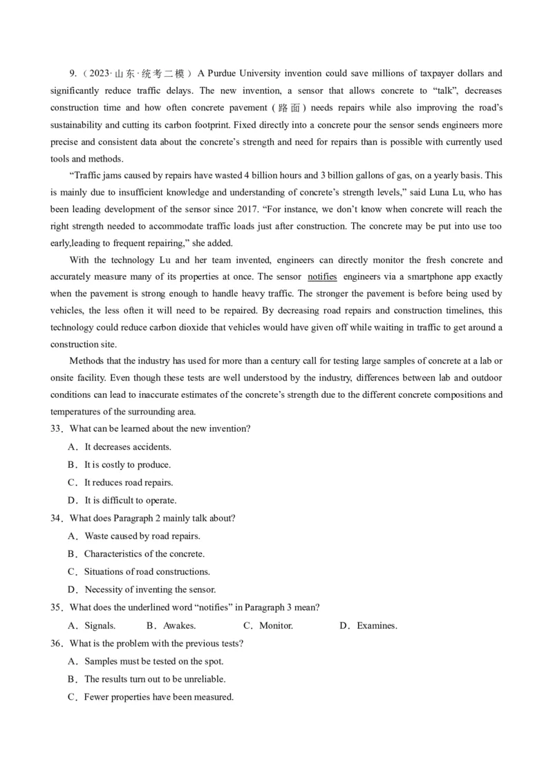 热点07生态环保之阅读理解押题-2024年高考英语热点&middot;重点&middot;难点专练（新高考专用）（解析版）_3.2025英语总复习_2024年新高考资料_3.2024专项复习