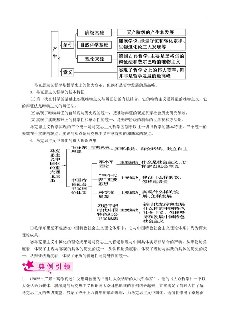 考点32哲学基本思想（考点帮）-备战2023年高考政治一轮复习考点帮（人教版）_8.2025政治总复习_赠品通用版（老高考）复习资料_一轮复习