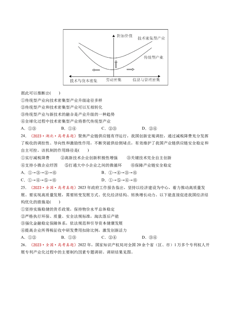 第03课我国的经济发展（练习）（原卷版）_8.2025政治总复习_2025年新高考资料_一轮复习_2025年高考政治一轮复习讲练测（新教材新高考）（完结）_必修2（包含2024高考真题）