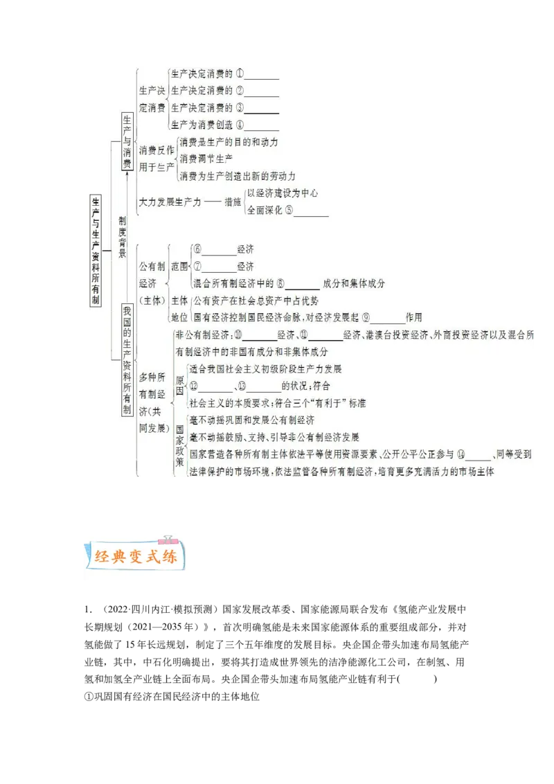 考向04生产与生产资料所有制（解析版）_8.2025政治总复习_赠品通用版（老高考）复习资料_一轮复习_备战2023年高考政治一轮复习考点微专题（全国通用）