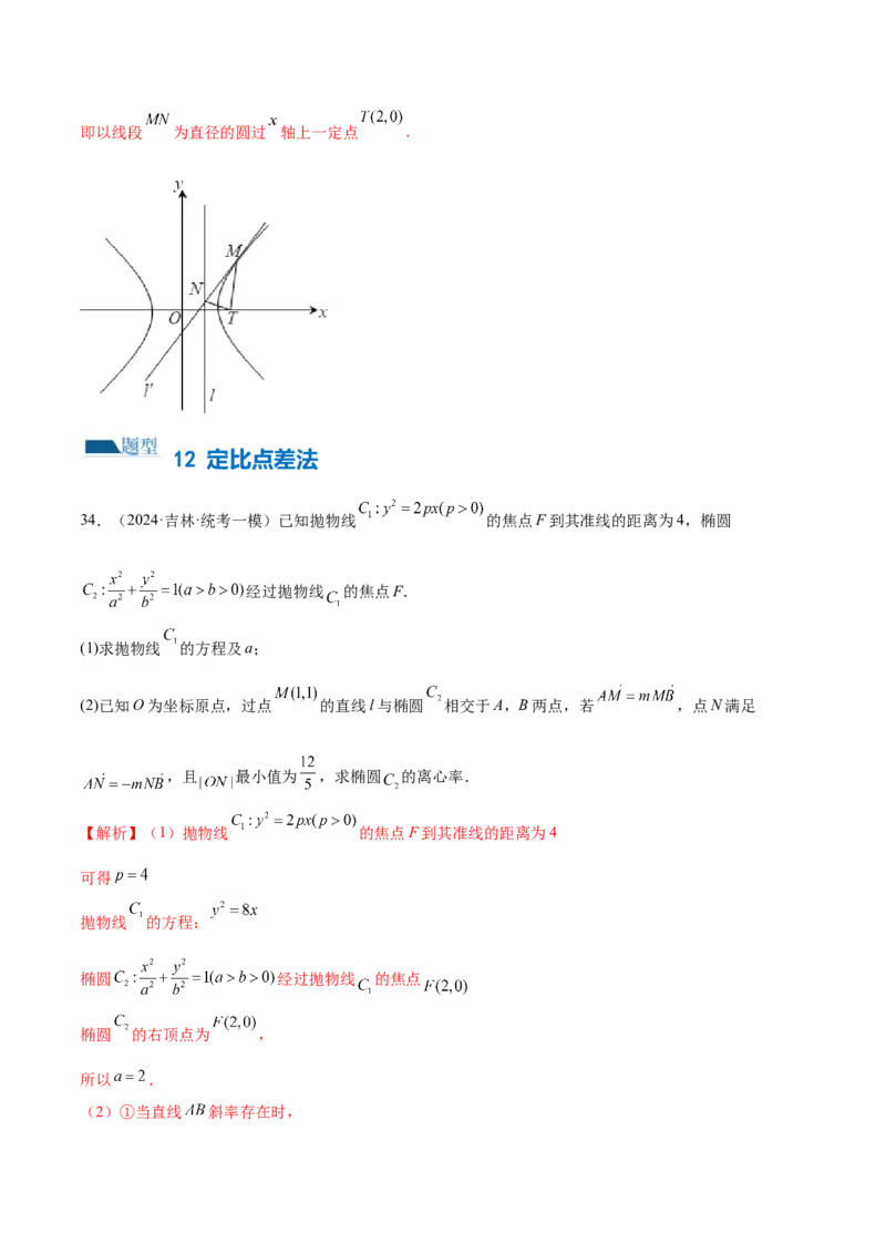专题18圆锥曲线高频压轴解答题（16大题型）（练习）（解析版）_2.2025数学总复习_2024年新高考资料_2.2024二轮复习_2024年高考数学二轮复习讲练（新教材新高考）