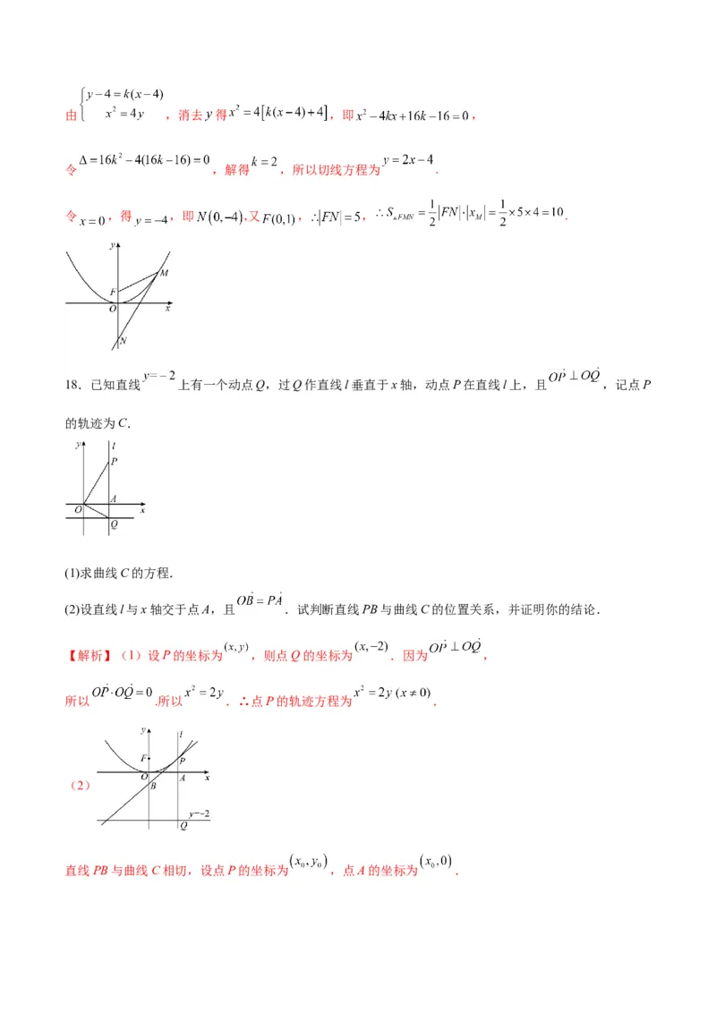 专题15直线与抛物线的位置关系(解析版)_2.2025数学总复习_2024年新高考资料_3.2024专项复习_2024年新高考数学之圆锥曲线专项重难点突破练（新高考专用）