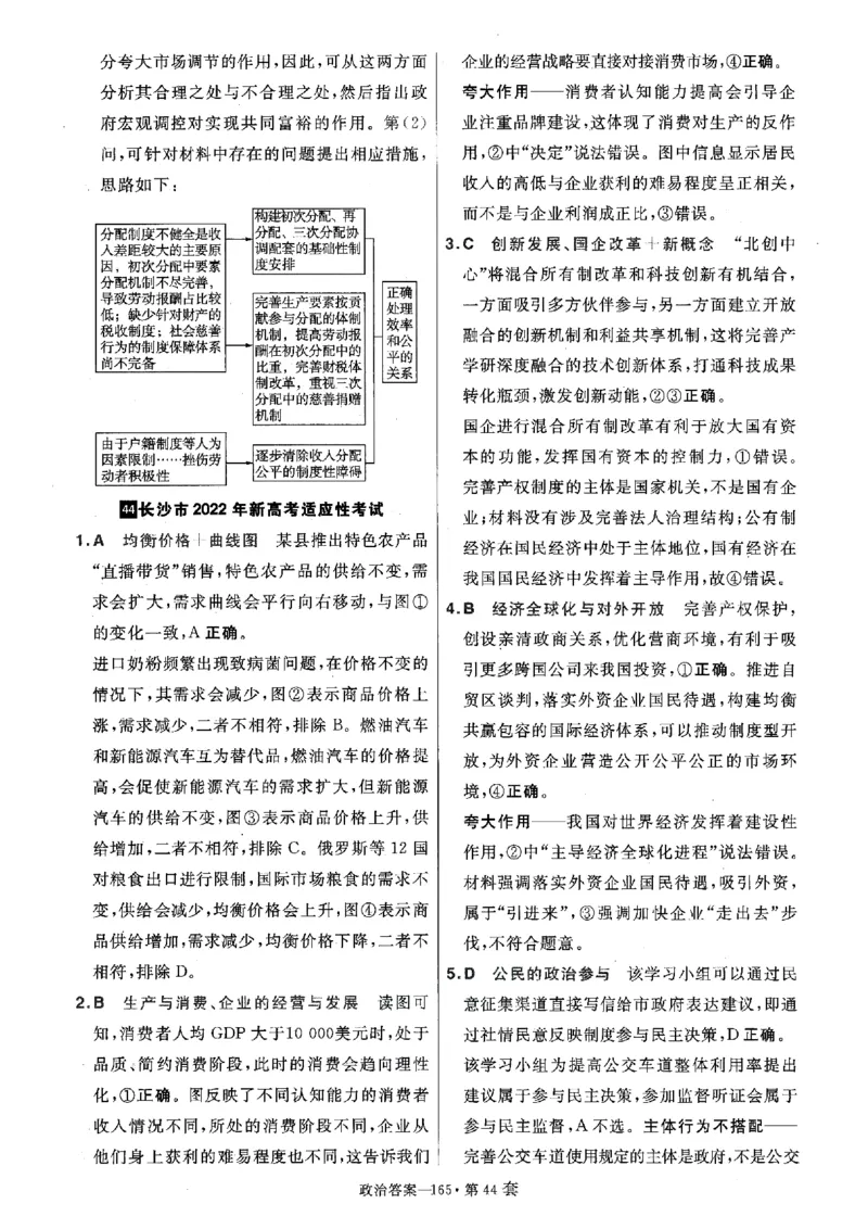 金考卷优秀模拟试卷汇编45套全国卷政治答案_8.2025政治总复习_政治高考模拟题_老高考_2023年_政治全国卷2023金考卷
