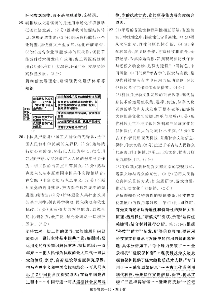 金考卷优秀模拟试卷汇编45套全国卷政治答案_8.2025政治总复习_政治高考模拟题_老高考_2023年_政治全国卷2023金考卷