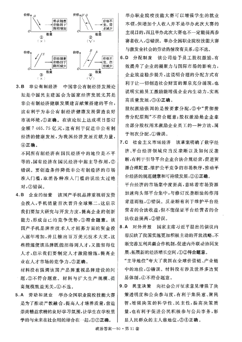 金考卷优秀模拟试卷汇编45套全国卷政治答案_8.2025政治总复习_政治高考模拟题_老高考_2023年_政治全国卷2023金考卷