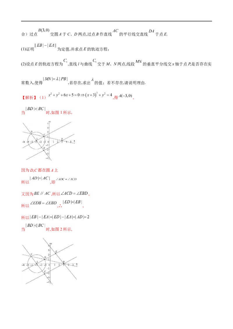 专题1圆锥曲线的方程与轨迹方程（原卷版）_2.2025数学总复习_2023年新高考资料_专项复习_2023年高考数学大题系列