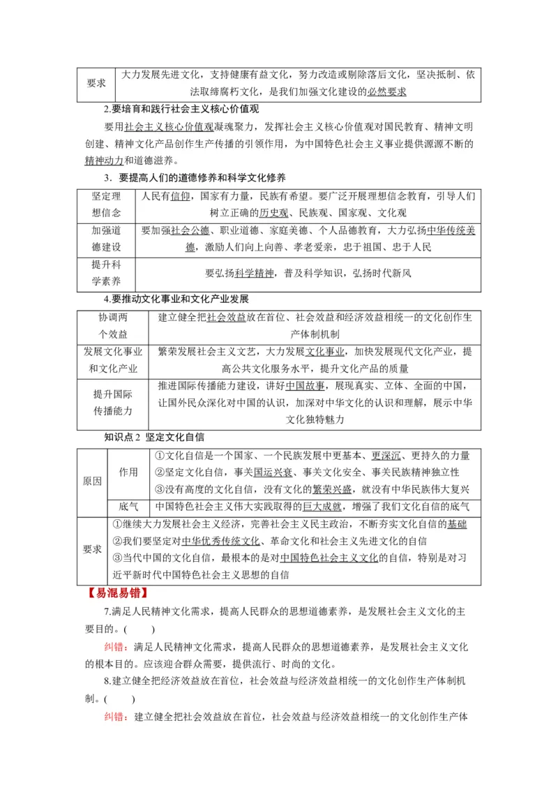 第09课发展中国特色社会主义文化（讲义）（解析版）_8.2025政治总复习_2024年新高考资料_1.2024一轮复习_2024年高考政治一轮复习讲练测（新教材新高考）_必修4