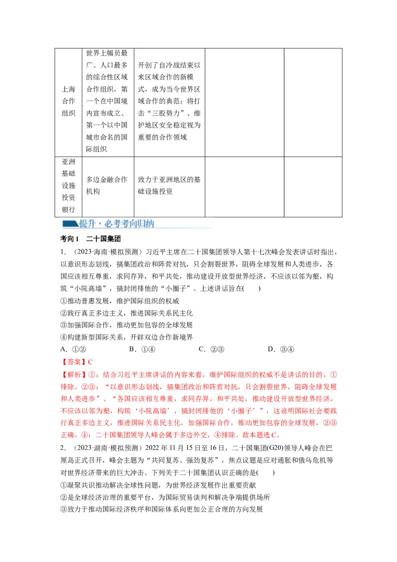 第09课中国与国际组织（讲义）（解析版）_8.2025政治总复习_2024年新高考资料_1.2024一轮复习_2024年高考政治一轮复习讲练测（新教材新高考）_选择性必修1