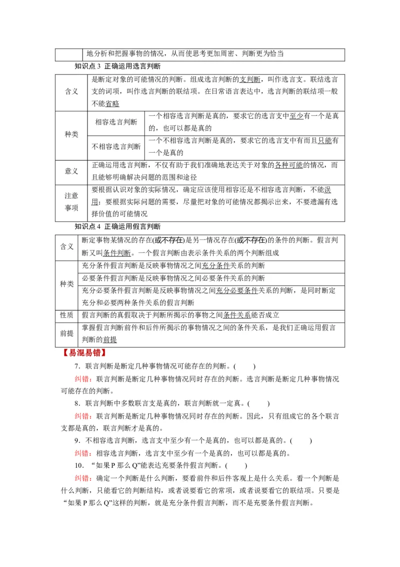 第05课正确运用判断（讲义）（解析版）_8.2025政治总复习_2024年新高考资料_1.2024一轮复习_2024年高考政治一轮复习讲练测（新教材新高考）_选择性必修3