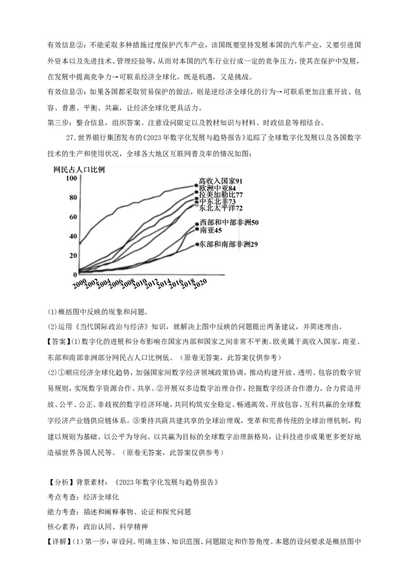 第六课走进经济全球化练习（解析版）抢分秘籍2025年高考政治一轮复习精讲精练_8.2025政治总复习_2025年新高考资料_一轮复习_2025年高考政治一轮复习精讲精练（原卷版+解析版）