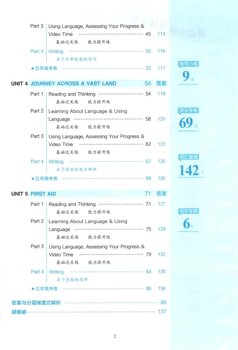 53同步英语选修二RJ[1-15]_2026版53五年高考三年模拟高中同步练习选择性必修一二三电子版3.25秋-高中53同步练习册_00.试看_03.英语