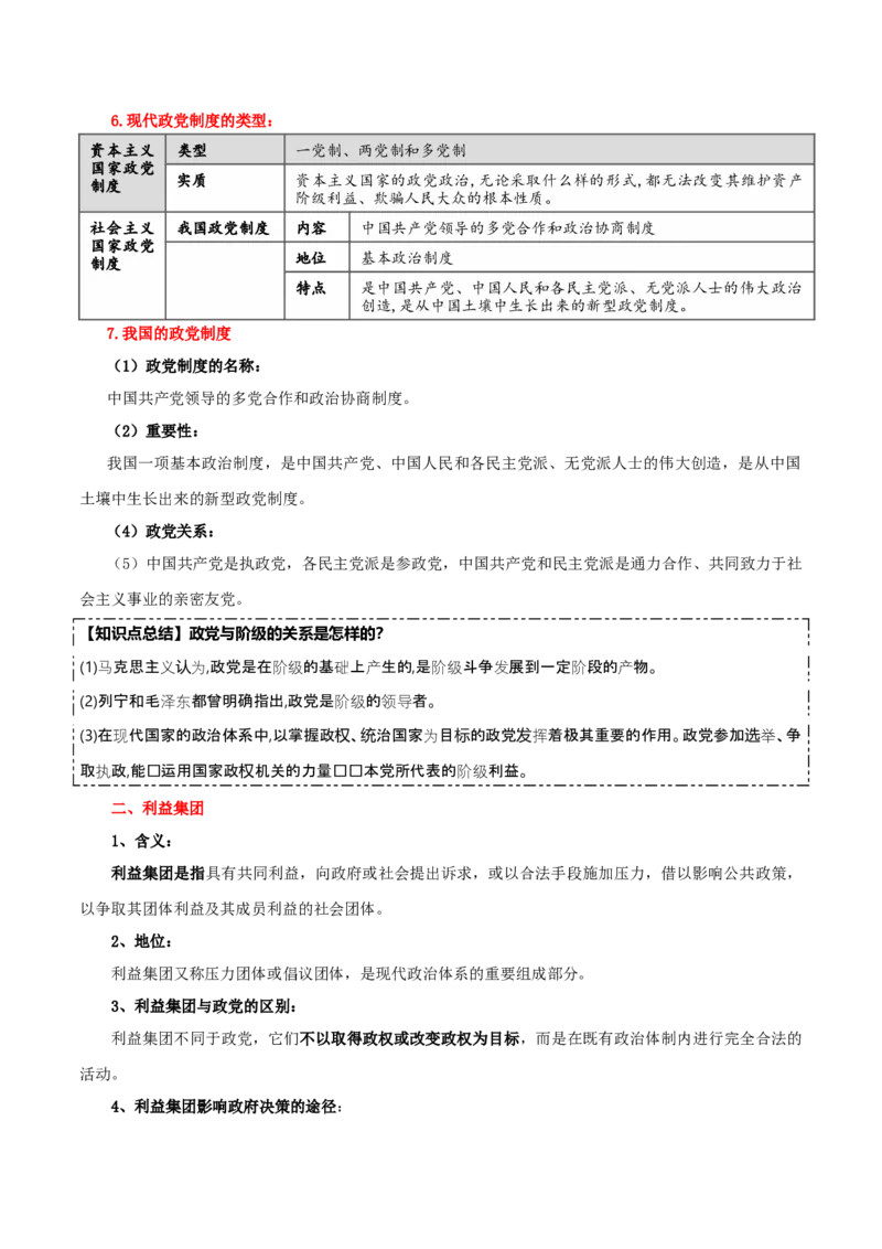 选择性必修一《当代国际政治与经济》知识清单-上好课2025年高考政治一轮复习知识清单_8.2025政治总复习_2025年新高考资料_一轮复习_2025年高考政治一轮复习知识清单