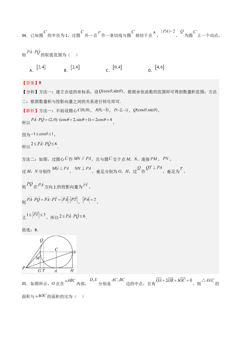 专题16平面向量及其应用（六大题型+模拟精练）（解析版）_2.2025数学总复习_2025年新高考资料_一轮复习_2025年高考数学一轮复习《重难点题型与知识梳理&bull;高分突破》（新高考专用）
