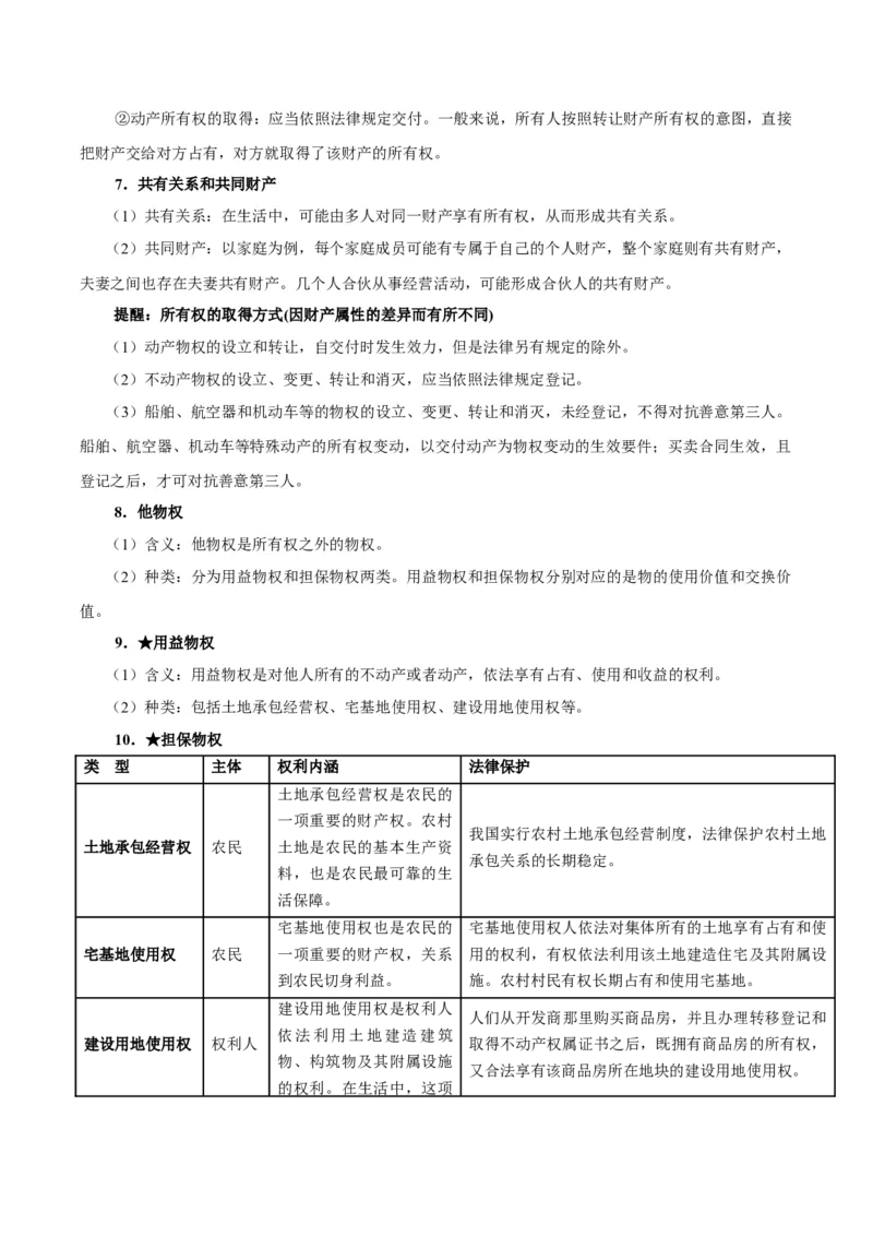 考点巩固卷14民事权利与义务考点预览+考点训练（解析版）_8.2025政治总复习_2025年新高考资料_一轮复习_2025年高考政治一轮复习考点通关卷（新高考通用）