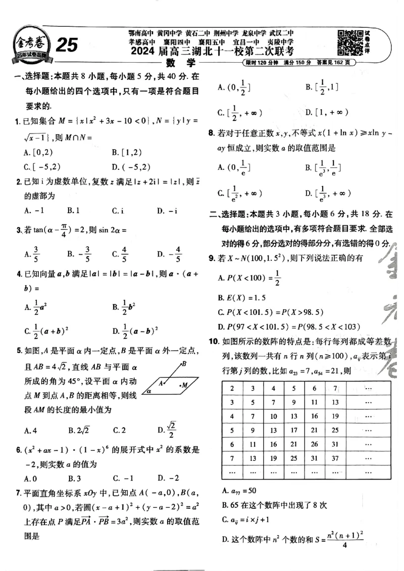 2025金考卷45套数学主书新高考版_2026版高中《金考卷45套》新高考冲刺_2025版，金考卷_新高考语数英_数学