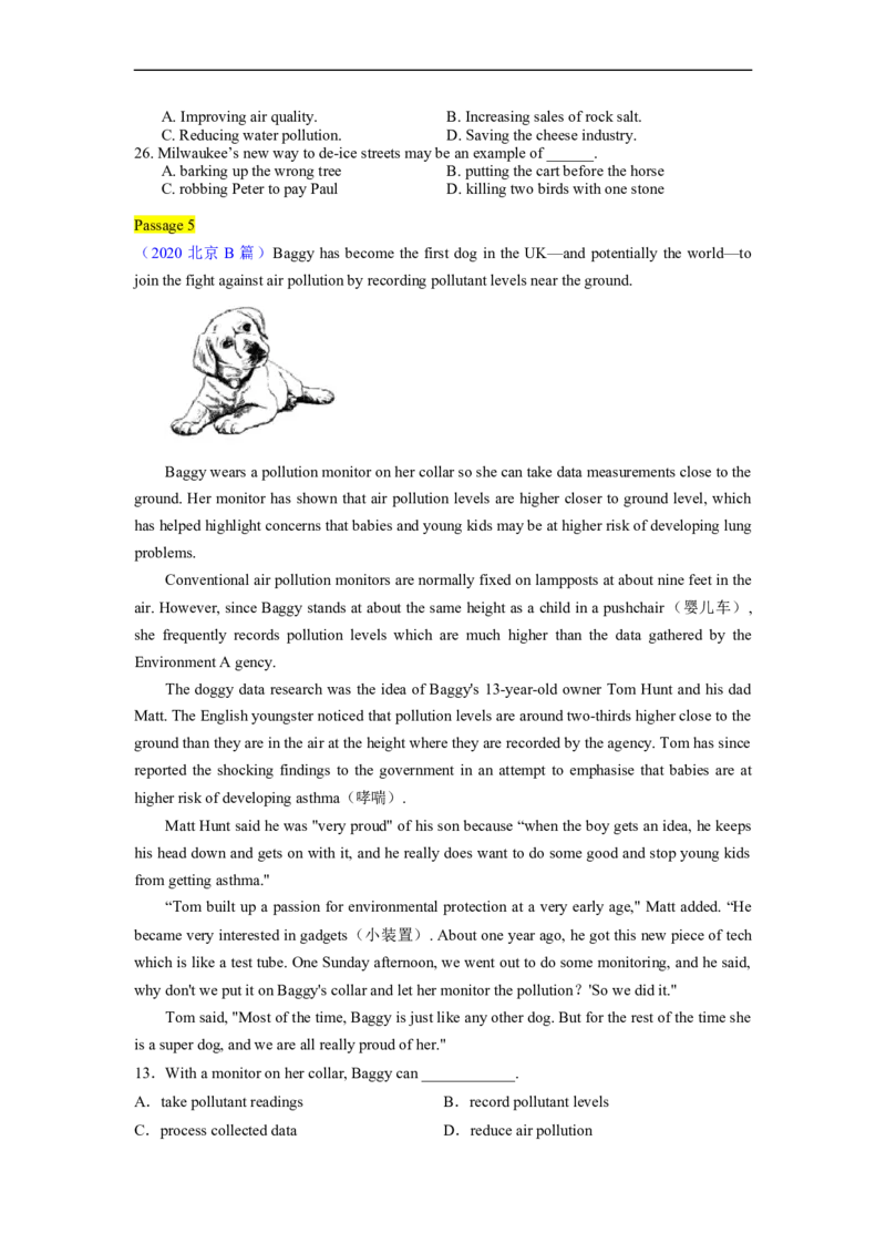 热点练07阅读理解话题生态环保-2023年高考英语热点&bull;重点&bull;难点专练（学生版）（全国通用）_3.2025英语总复习_赠品通用版（老高考）复习资料_专项复习