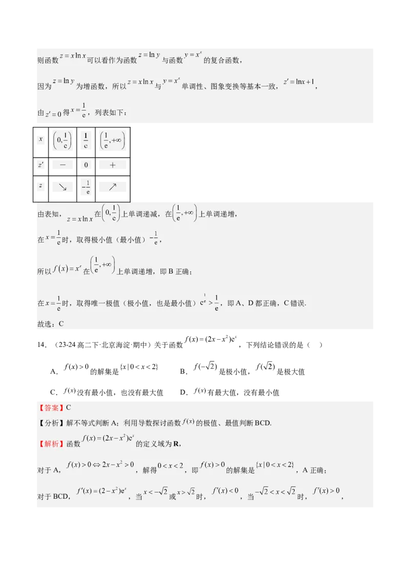 专题15导数与函数的极值、最值（十一大题型+模拟精练）（解析版）_2.2025数学总复习_2025年新高考资料_一轮复习