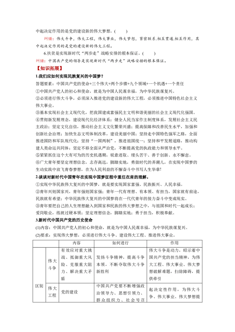 第04课只有坚持和发展中国特色社会主义才能实现中华民族伟大复兴（讲义）（解析版）_8.2025政治总复习_2024年新高考资料_1.2024一轮复习_2024年高考政治一轮复习讲练测（新教材新高考）