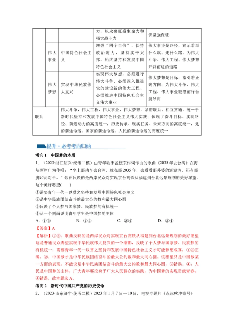 第04课只有坚持和发展中国特色社会主义才能实现中华民族伟大复兴（讲义）（解析版）_8.2025政治总复习_2024年新高考资料_1.2024一轮复习_2024年高考政治一轮复习讲练测（新教材新高考）