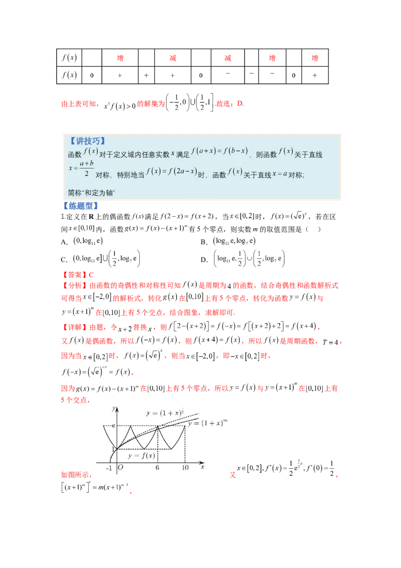 专题2-1函数性质及其应用（讲+练）-2023年高考数学二轮复习讲练测（全国通用）（解析版）_2.2025数学总复习_赠品通用版（老高考）复习资料_二轮复习