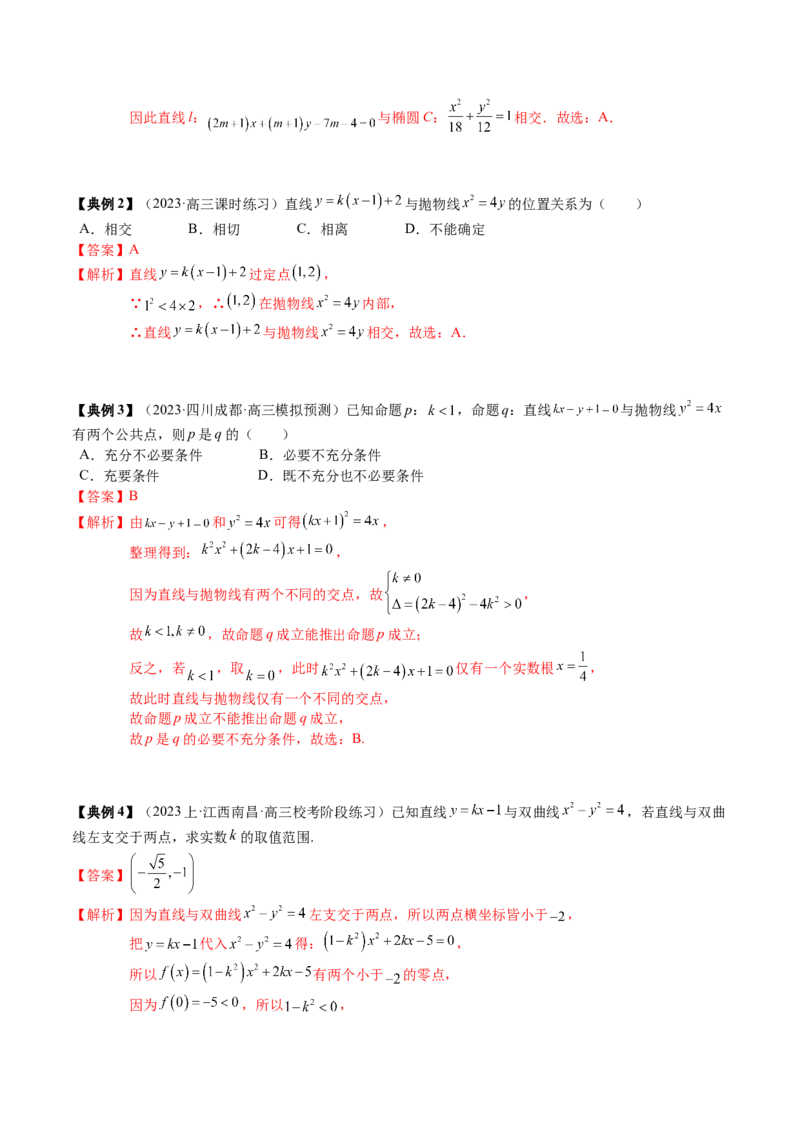 专题17圆锥曲线的综合应用（解析版）_2.2025数学总复习_2024年新高考资料_1.2024一轮复习_2024年高考数学一轮复习知识清单（新高考专用）