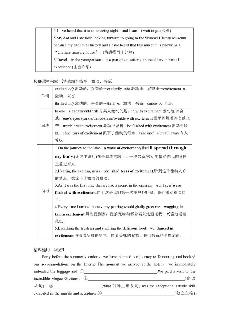 必修第一册　Unit2　TravellingAround_3.2025英语总复习_2025年新高考资料_一轮复习_2025高考大一轮复习讲义+课件（完结）_2025高考大一轮复习英语（人教版）_大一轮复习讲义