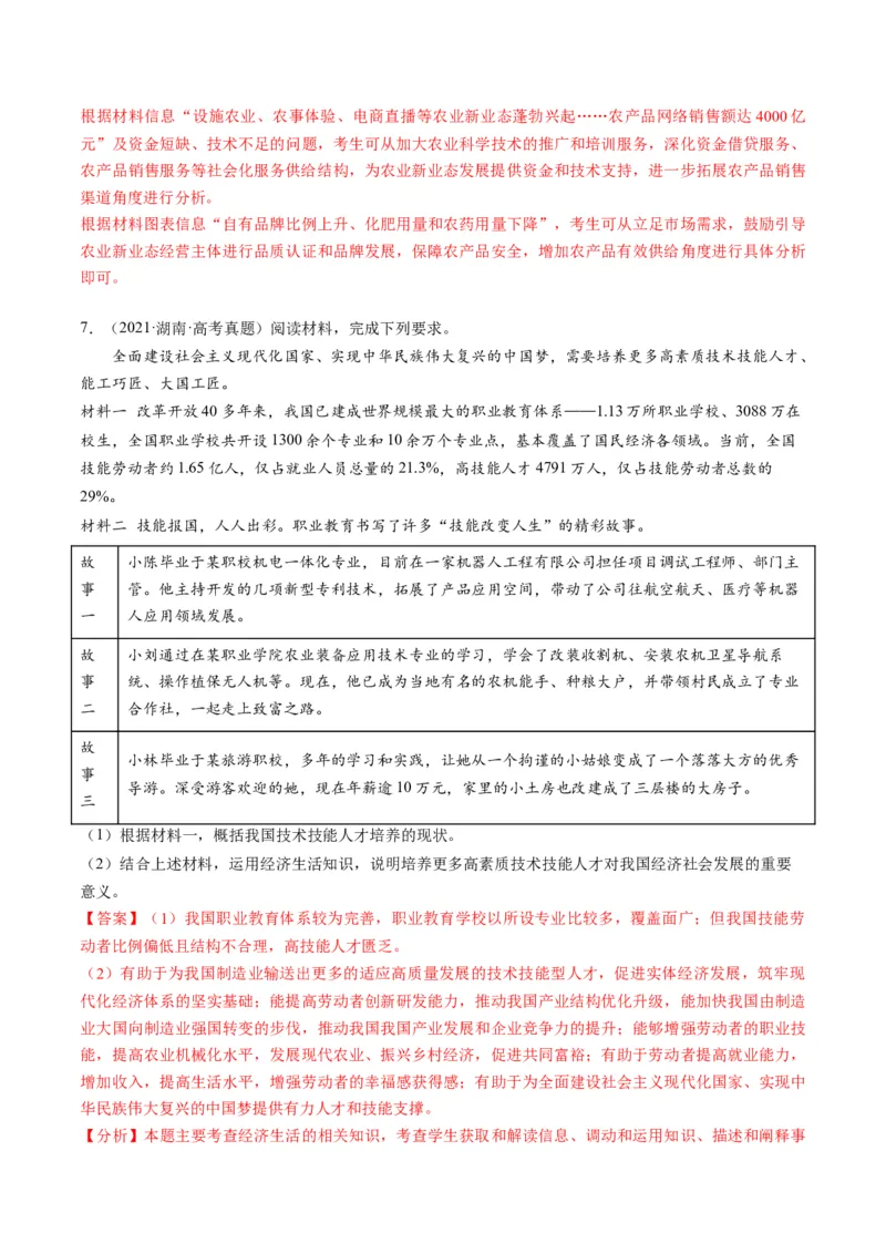 第03课我国的经济发展（练习）（解析版）_8.2025政治总复习_2024年新高考资料_1.2024一轮复习_2024年高考政治一轮复习讲练测（新教材新高考）_必修2
