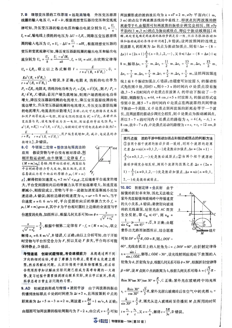 2025金考卷45套物理答案解析册_2026版高中《金考卷45套》新高考冲刺_2025版，金考卷_物理