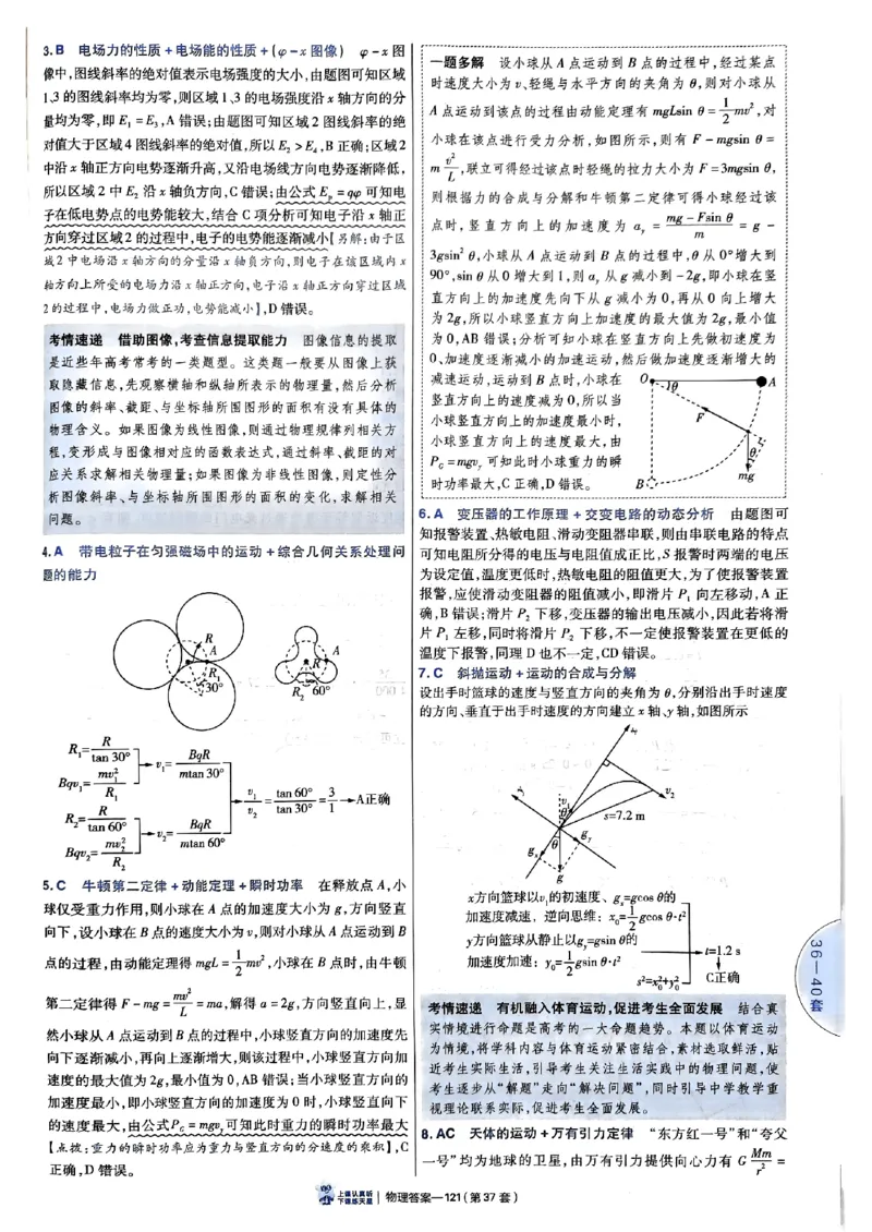 2025金考卷45套物理答案解析册_2026版高中《金考卷45套》新高考冲刺_2025版，金考卷_物理