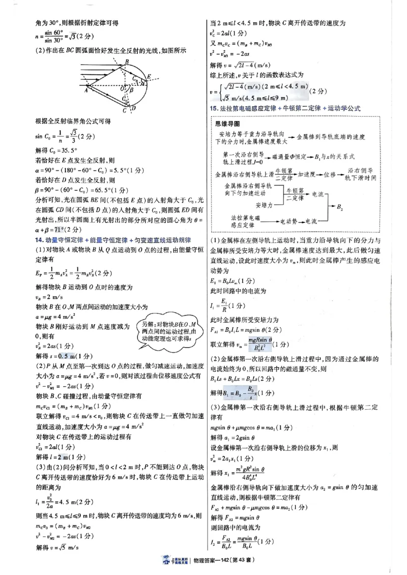 2025金考卷45套物理答案解析册_2026版高中《金考卷45套》新高考冲刺_2025版，金考卷_物理