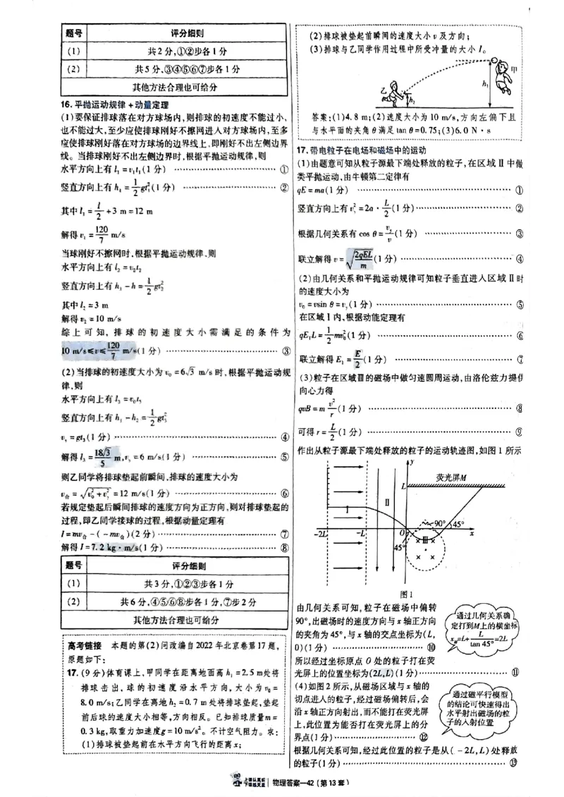 2025金考卷45套物理答案解析册_2026版高中《金考卷45套》新高考冲刺_2025版，金考卷_物理