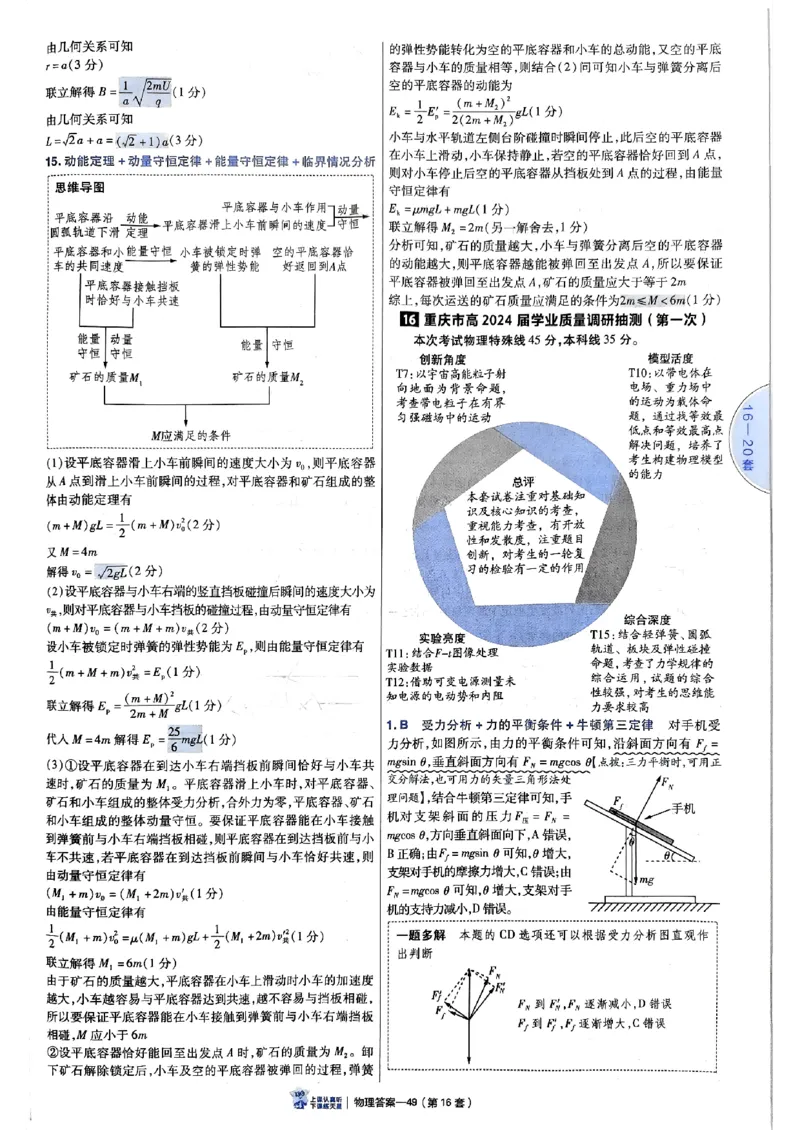 2025金考卷45套物理答案解析册_2026版高中《金考卷45套》新高考冲刺_2025版，金考卷_物理