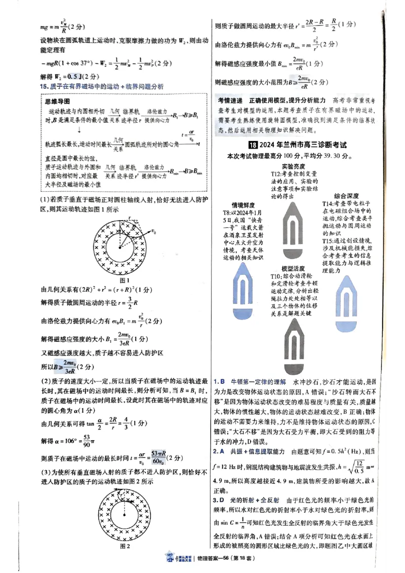 2025金考卷45套物理答案解析册_2026版高中《金考卷45套》新高考冲刺_2025版，金考卷_物理