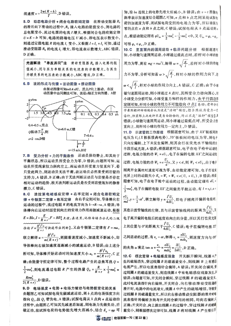2025金考卷45套物理答案解析册_2026版高中《金考卷45套》新高考冲刺_2025版，金考卷_物理