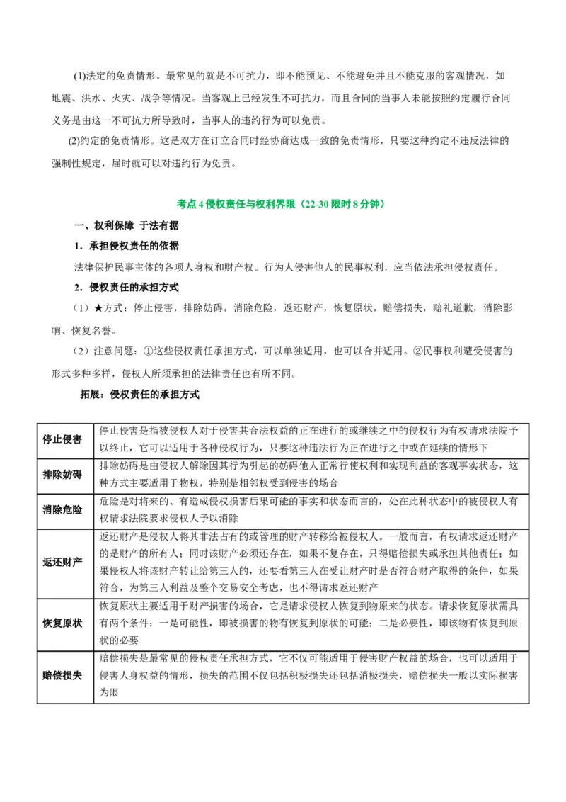 考点巩固卷14民事权利与义务考点预览+考点训练（原卷版）_8.2025政治总复习_2025年新高考资料_一轮复习_2025年高考政治一轮复习考点通关卷（新高考通用）