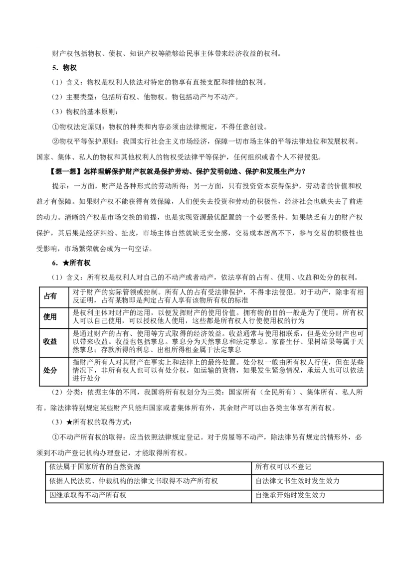 考点巩固卷14民事权利与义务考点预览+考点训练（原卷版）_8.2025政治总复习_2025年新高考资料_一轮复习_2025年高考政治一轮复习考点通关卷（新高考通用）
