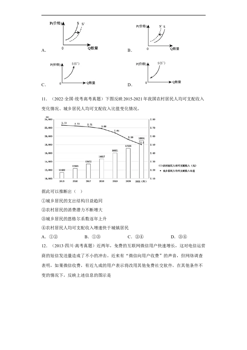 解密02生活与消费（解析版）_8.2025政治总复习_赠品通用版（老高考）复习资料_二轮复习_高频考点解密2023年高考政治二轮复习课件+分层训练（全国通用）
