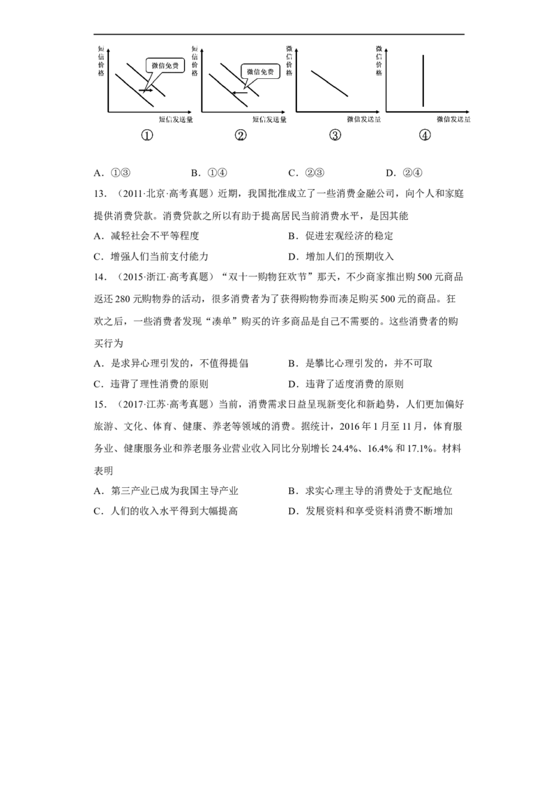 解密02生活与消费（解析版）_8.2025政治总复习_赠品通用版（老高考）复习资料_二轮复习_高频考点解密2023年高考政治二轮复习课件+分层训练（全国通用）