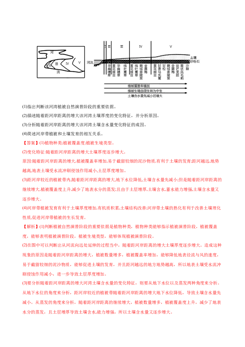 专题09植被与土壤-备战2023年高考地理一轮复习精讲精练（解析版）_9.2025地理总复习_2023年新高考复习资料_一轮复习_备战2023年高考地理一轮复习精讲精练