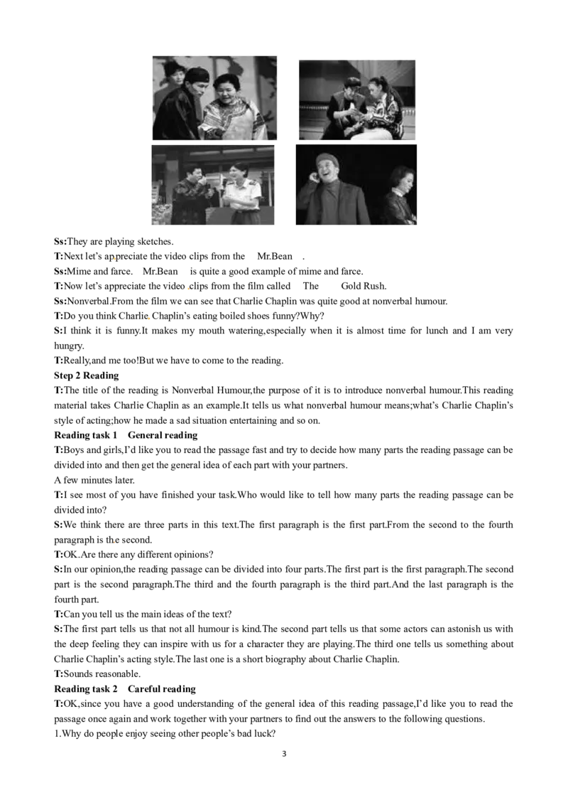 Unit3AtasteofEnglishhumourPeriod1Reading优秀教案（人教版必修4）(1)_教资初高中_教资面试2025教资面试备考资料合集_教资面试资料合集_2025教资面试资料_25上教资面试-小学资料包
