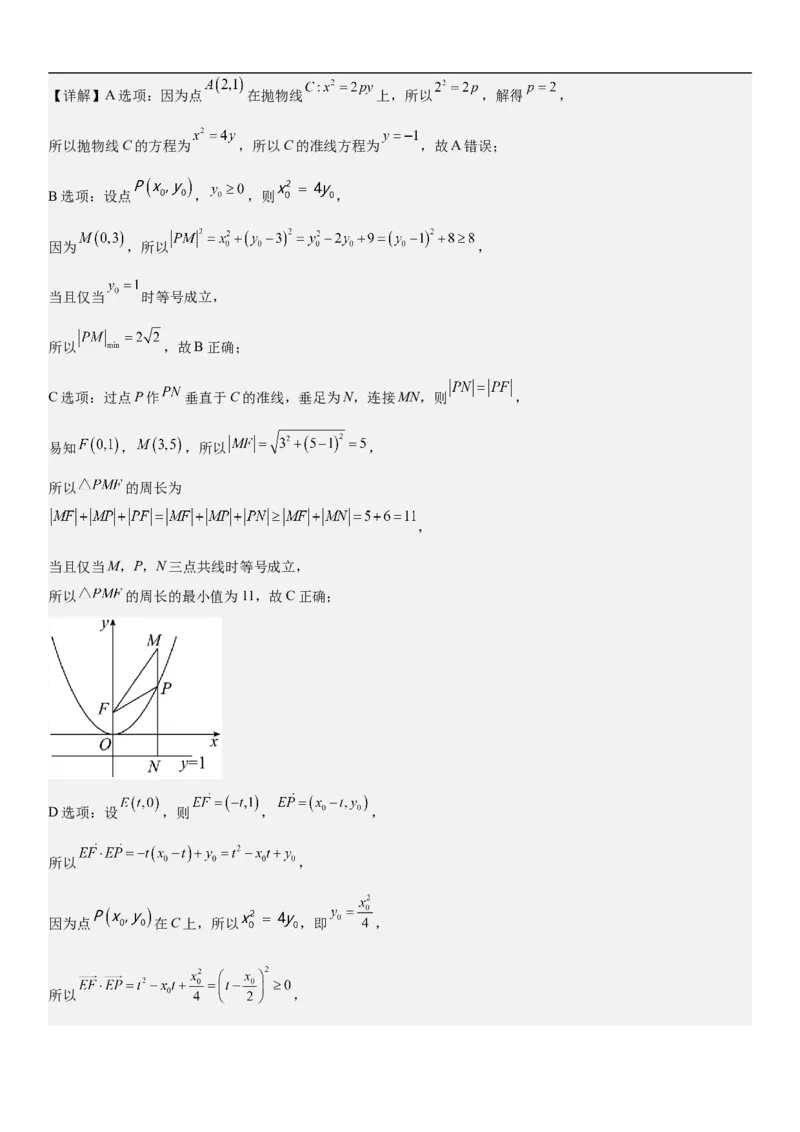 专题22抛物线分层训练（解析版）_2.2025数学总复习_2023年新高考资料_二轮复习_考点2023年高考数学二轮复习讲义+训练（新高考专用）