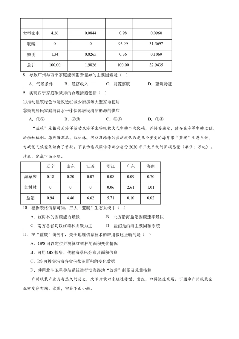 黄金卷07（考试版）-赢在高考&middot;黄金8卷备战2024年高考地理模拟卷（北京专用）_9.2025地理总复习_2024年新高考资料_4.2024高考模拟预测试卷