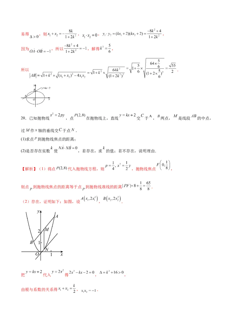 专题20抛物线中向量问题(解析版)_2.2025数学总复习_2024年新高考资料_3.2024专项复习_2024年新高考数学之圆锥曲线专项重难点突破练（新高考专用）