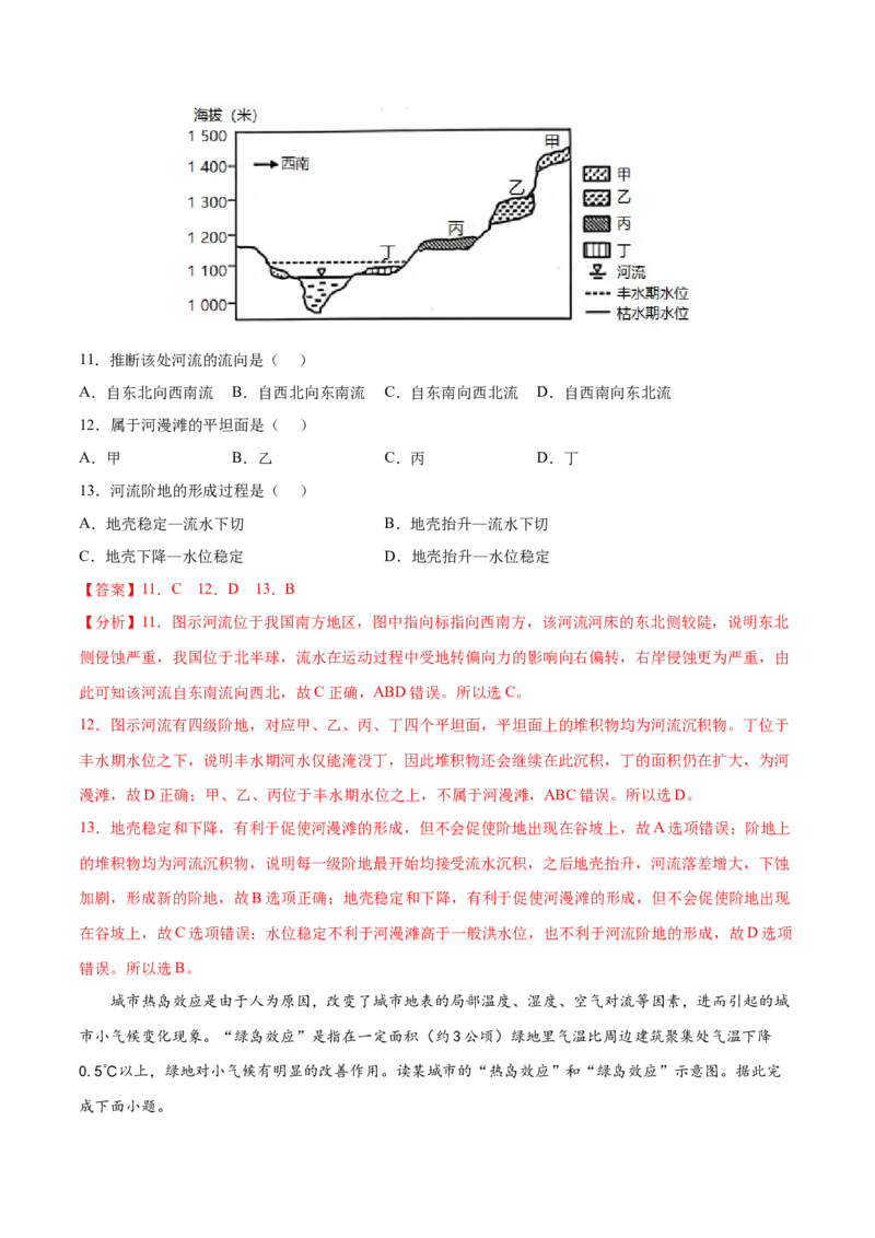 地理微考点：科里奥利效应、地理滞后效应、绿岛效应-2023年高考总复习地理微考点狙击与专项突破_9.2025地理总复习_2023年新高考复习资料_专项复习_第十辑