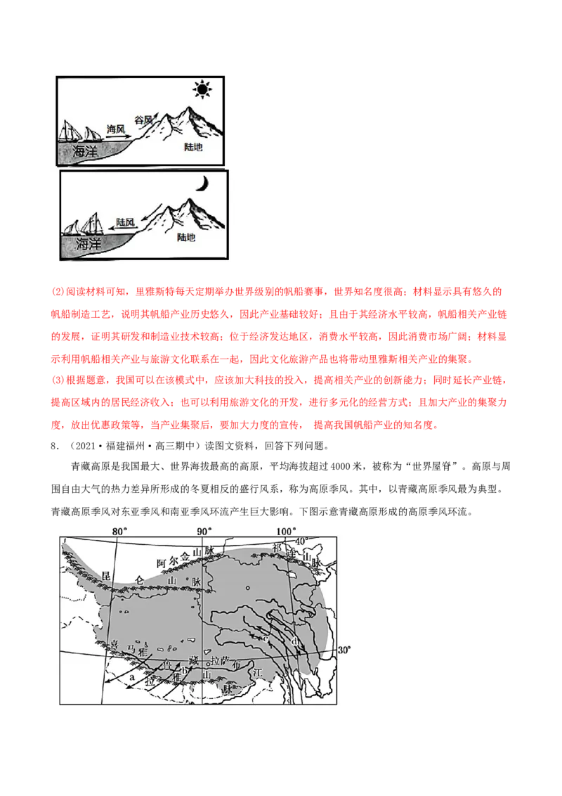 类型05热力环流和大气的水平运动（解析版）_9.2025地理总复习_2023年新高考复习资料_专项复习_2023年高考地理实践力之图形绘制或填涂类题型突破（新高考）