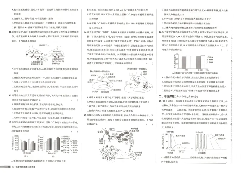 增分测评卷_2026版53五年高考三年模拟高中同步练习选择性必修一二三电子版3.25秋-高中53同步练习册_06.生物_53同步生物选修1RJ