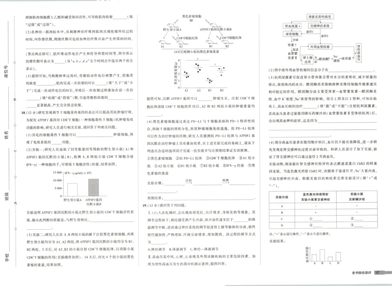 增分测评卷_2026版53五年高考三年模拟高中同步练习选择性必修一二三电子版3.25秋-高中53同步练习册_06.生物_53同步生物选修1RJ