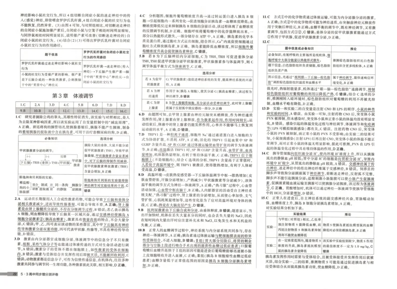增分测评卷_2026版53五年高考三年模拟高中同步练习选择性必修一二三电子版3.25秋-高中53同步练习册_06.生物_53同步生物选修1RJ